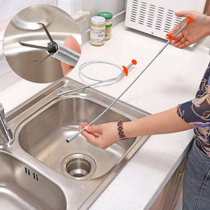 Stainless Steel Drain Cleaner – Flexible Hair Catching Wire for Sink & Shower