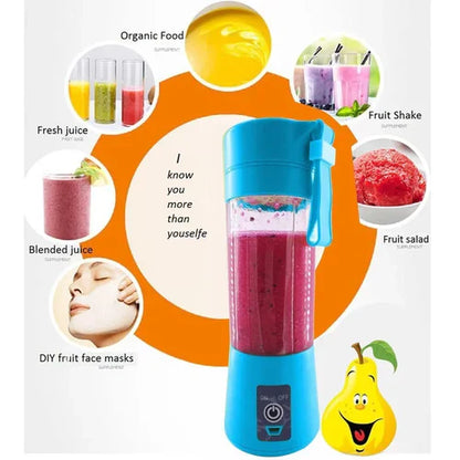 USB Rechargeable Juicer 6 Blades Electric Blender Portable Mixer