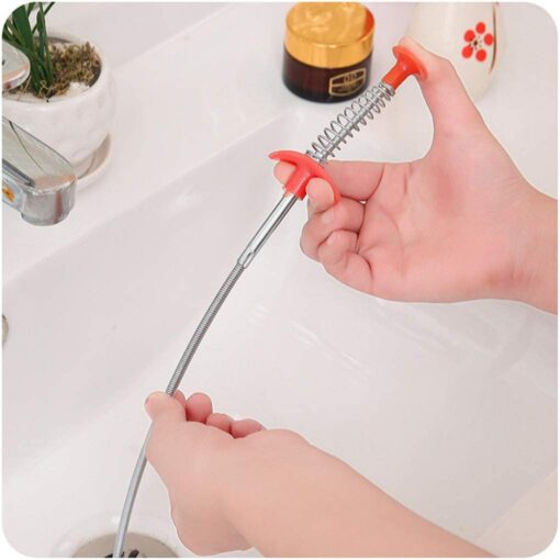 Stainless Steel Drain Cleaner – Flexible Hair Catching Wire for Sink & Shower