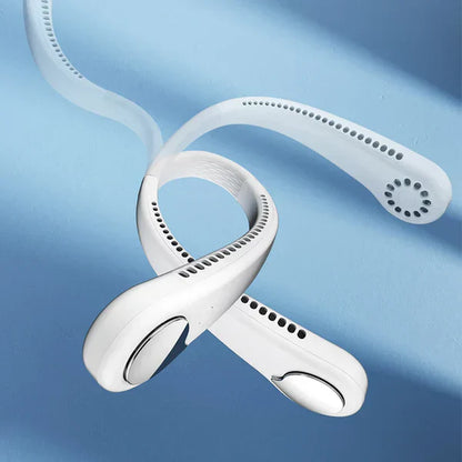 Portable USB Rechargeable Neck Fan – Hands-Free Cooling Device
