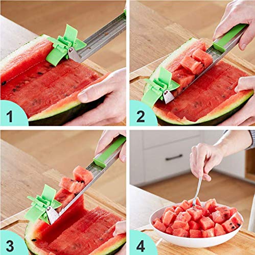Watermelon Cutter – Stainless Steel Cube Slicer & Fruit Corer Tool for Salad & Kitchen Use