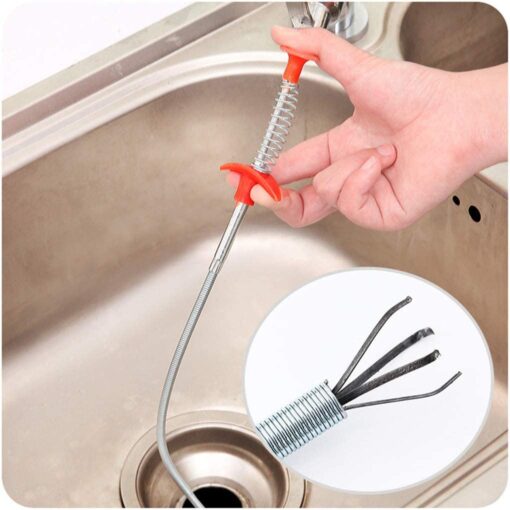 Stainless Steel Drain Cleaner – Flexible Hair Catching Wire for Sink & Shower