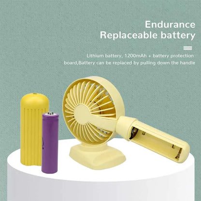 Mini Portable Handheld Fan – USB Rechargeable Personal Cooling Fan