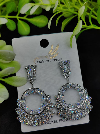 Elegant Silver Earrings – Multiple Designs: Floral Hoop, Crystal, Princess, Pearl & More | Premium Quality for Girls & Women | Luxury Look