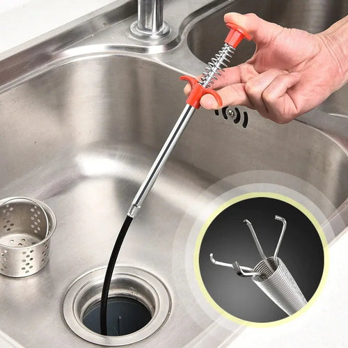 Stainless Steel Drain Cleaner – Flexible Hair Catching Wire for Sink & Shower